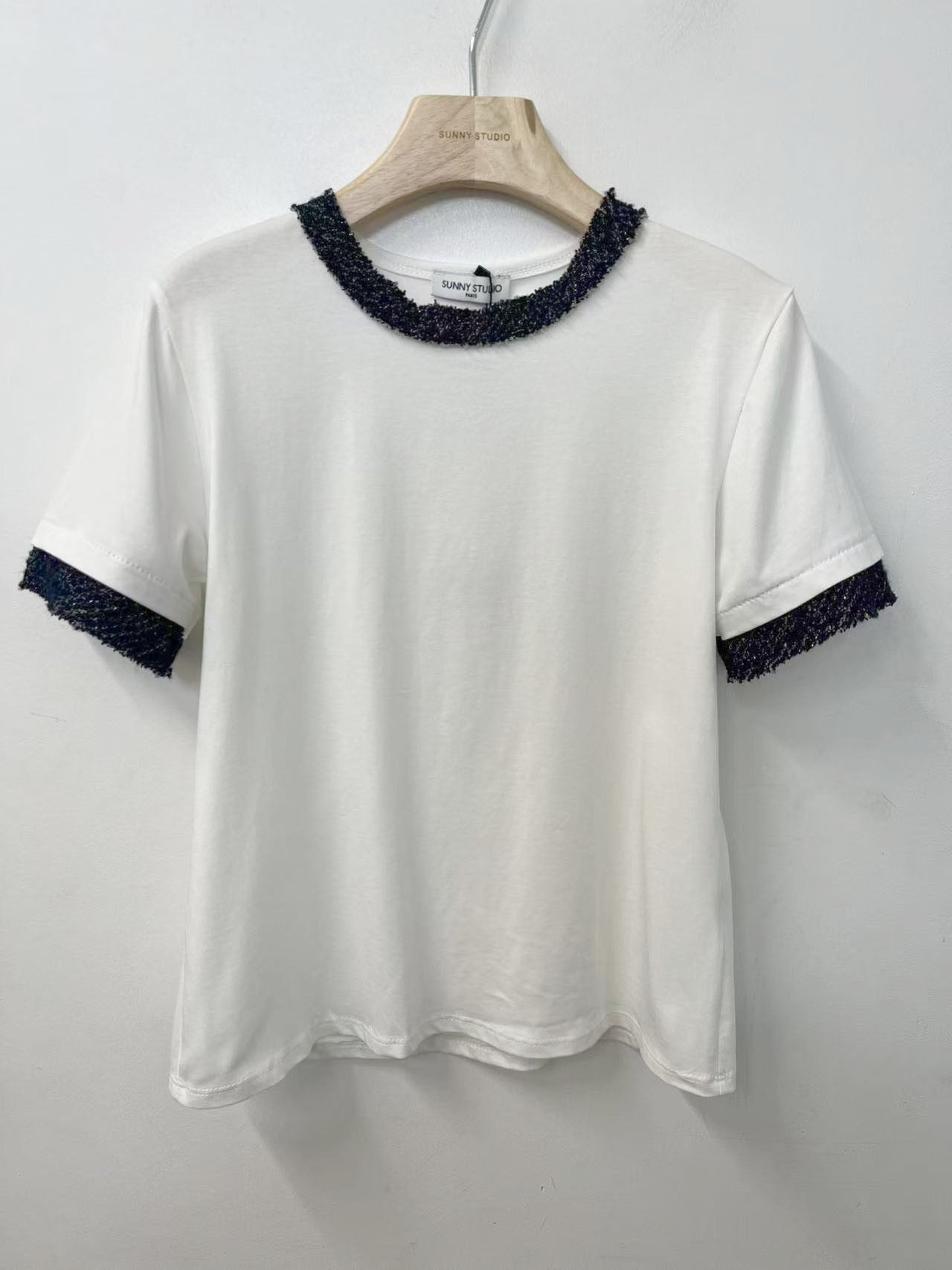 Contrast Band White Tee