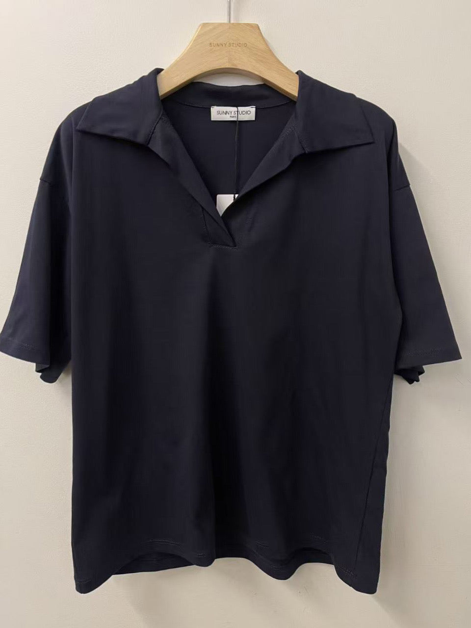 Navy Cotton Polo-Tee