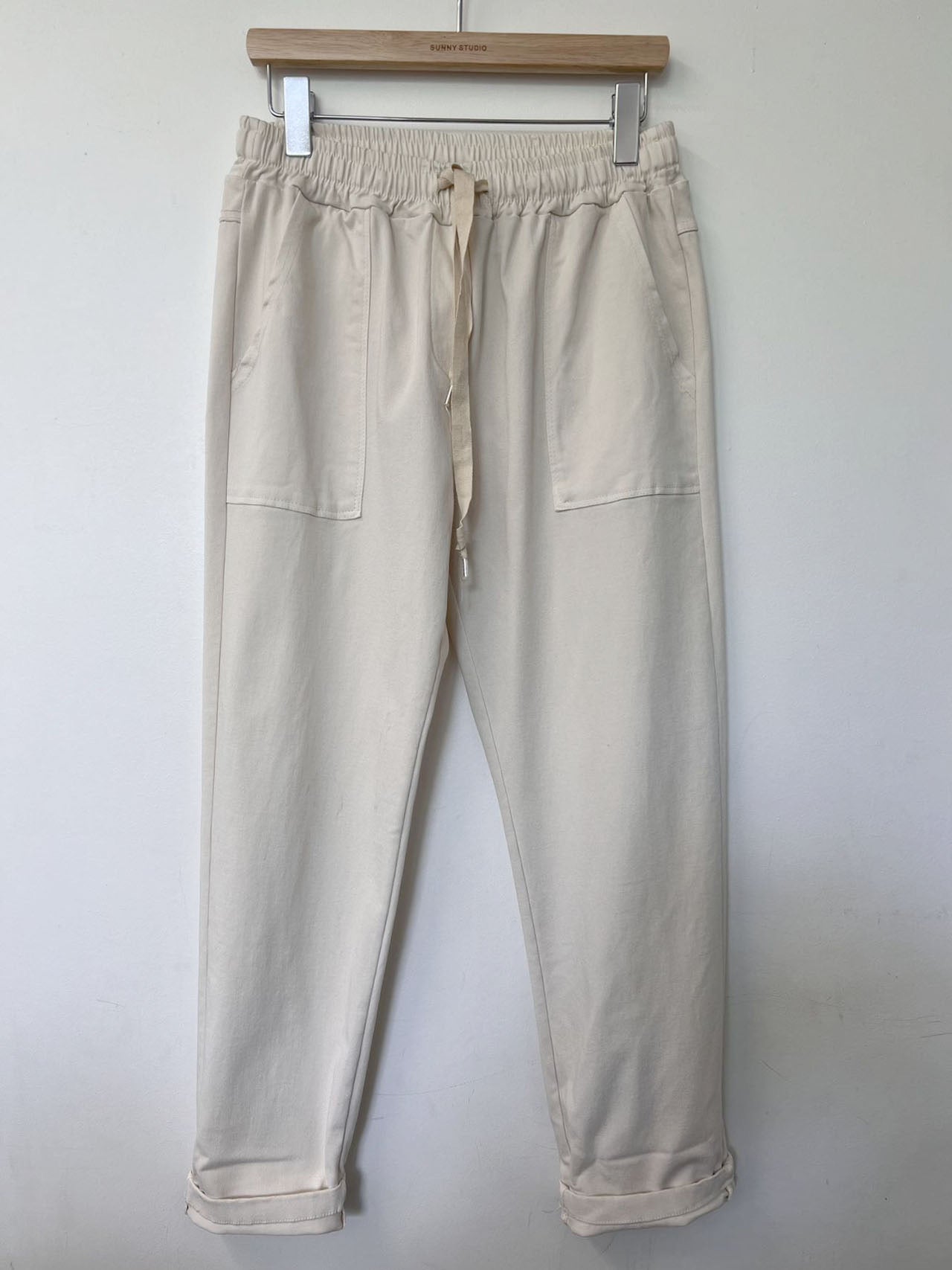 Cotton Jogger in Ecru or Navy or Black - PRESS Primrose Hill