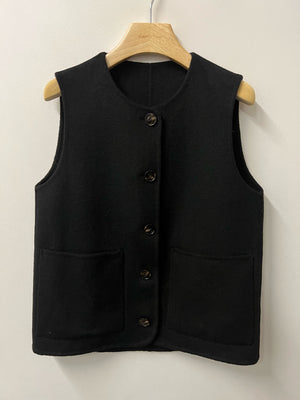 Jessica Wool Gilet BLACK or BEIGE