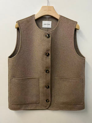 Jessica Wool Gilet BLACK or BEIGE