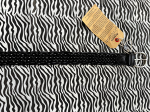 Black Scalloped Woven Belt