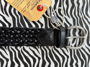 Black Scalloped Woven Belt