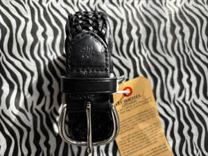 Black Scalloped Woven Belt