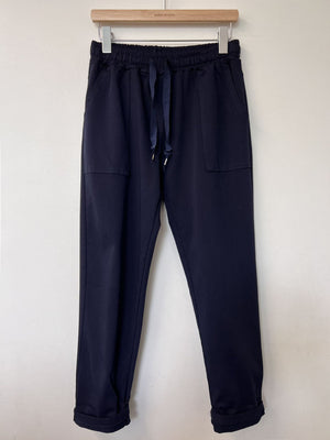 Cotton Jogger in Ecru or Navy or Black - PRESS Primrose Hill