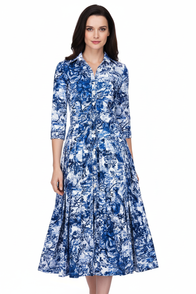 Audrey Safari Indigo Dress