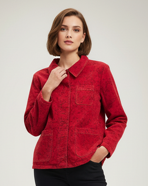 Red Botanical Pelli Jacket - PRESS Primrose Hill