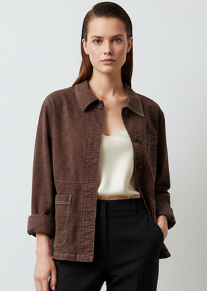Brown Botanical Pelli Jacket - PRESS Primrose Hill