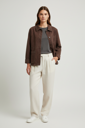 Brown Botanical Pelli Jacket - PRESS Primrose Hill