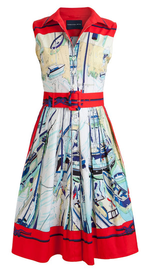 Sleeveless Audrey Red Canne Dress - PRESS Primrose Hill