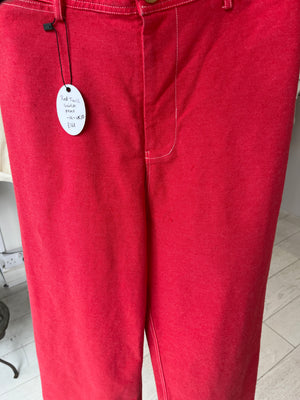 Red Twill Sailor Pant