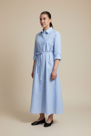 Aval Stripe Shirt-Dress