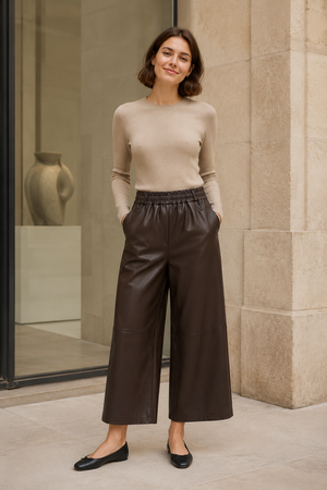 Faux Leather Black or Brown Pant