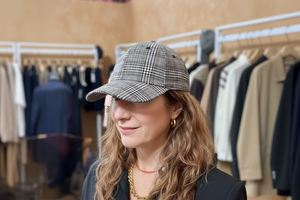 Wool Check Cap