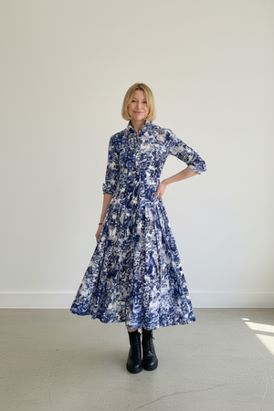 Audrey Safari Indigo Dress