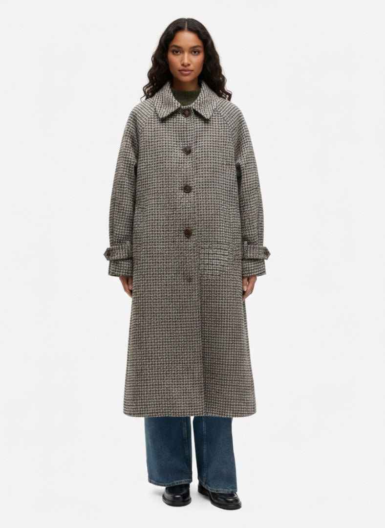 Wool Check Liv Coat