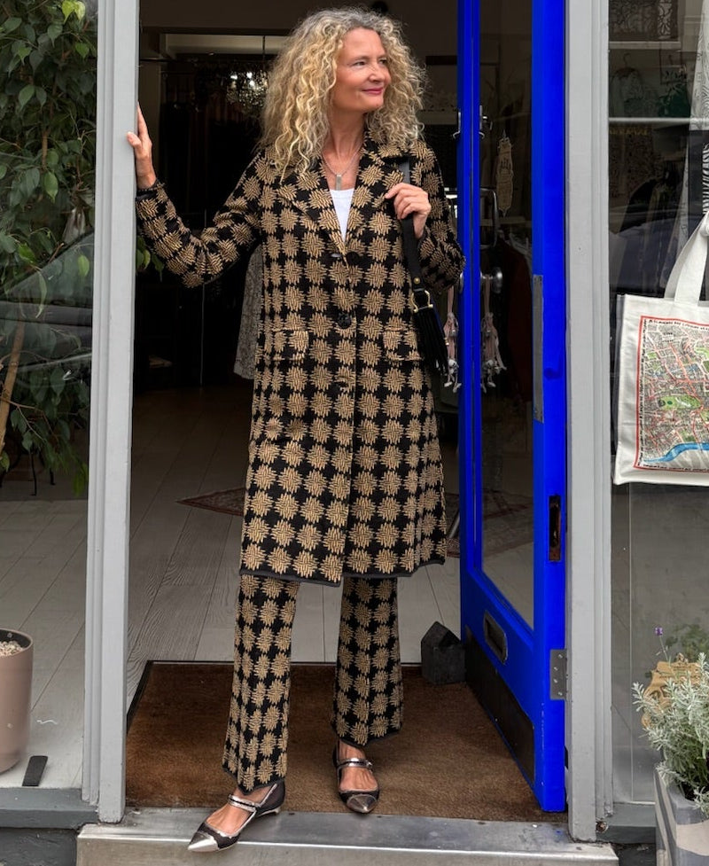 Black Gold LOGOS Wool Coat