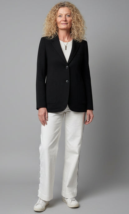 Black Harriett Wool Blazer