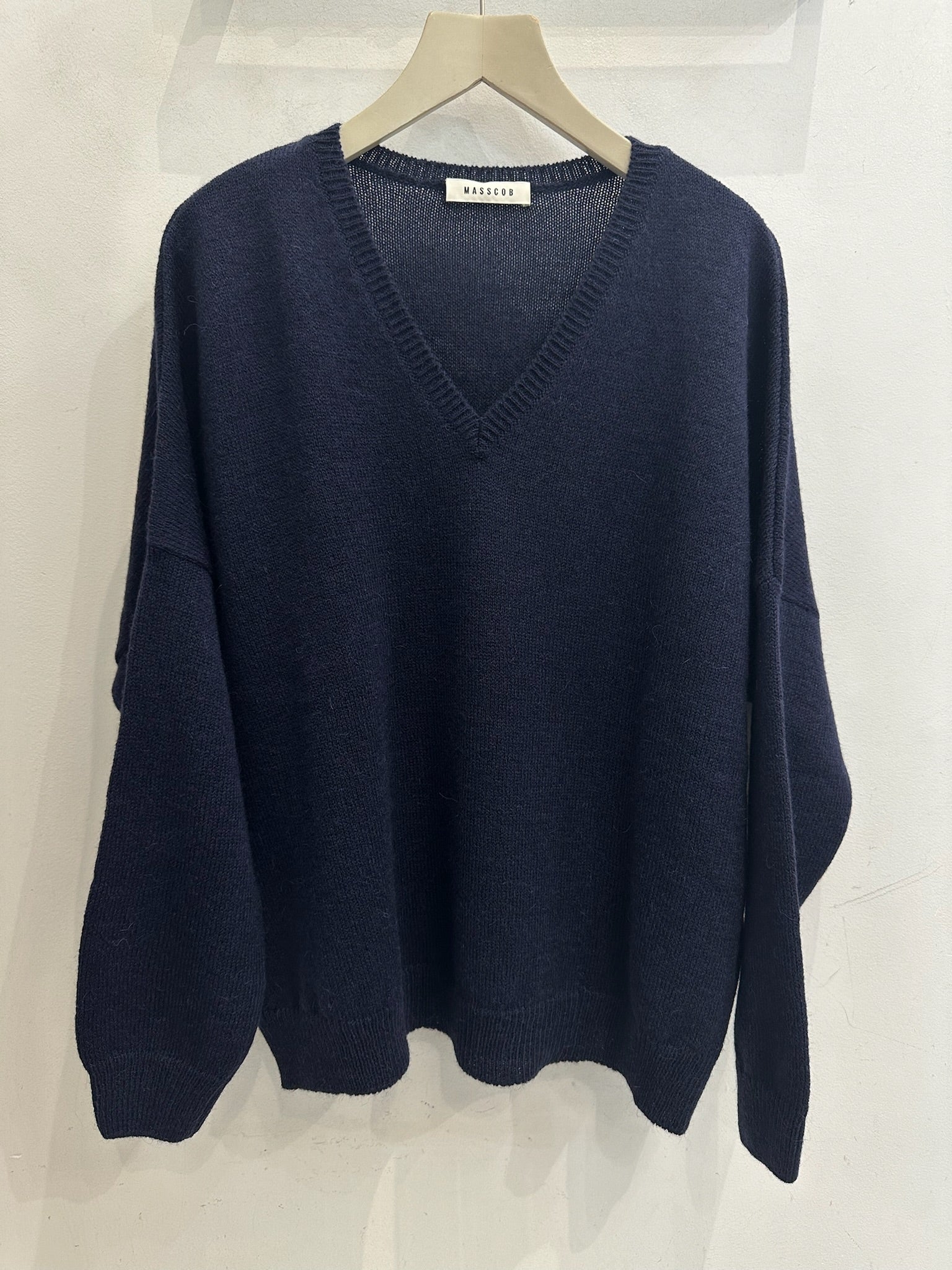 Navy Knit Troncoso V-Neck Pullover