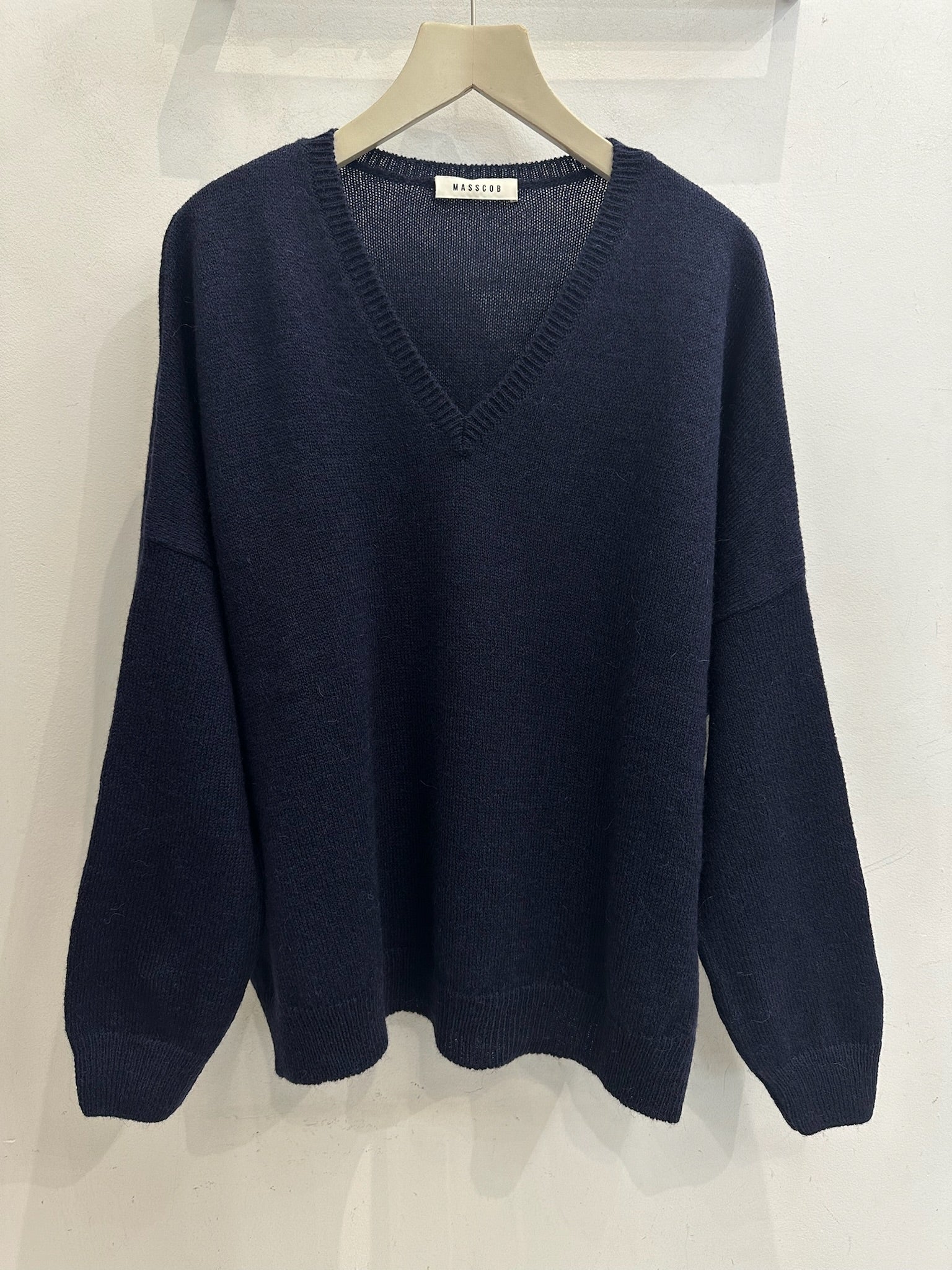 Navy Knit Troncoso V-Neck Pullover