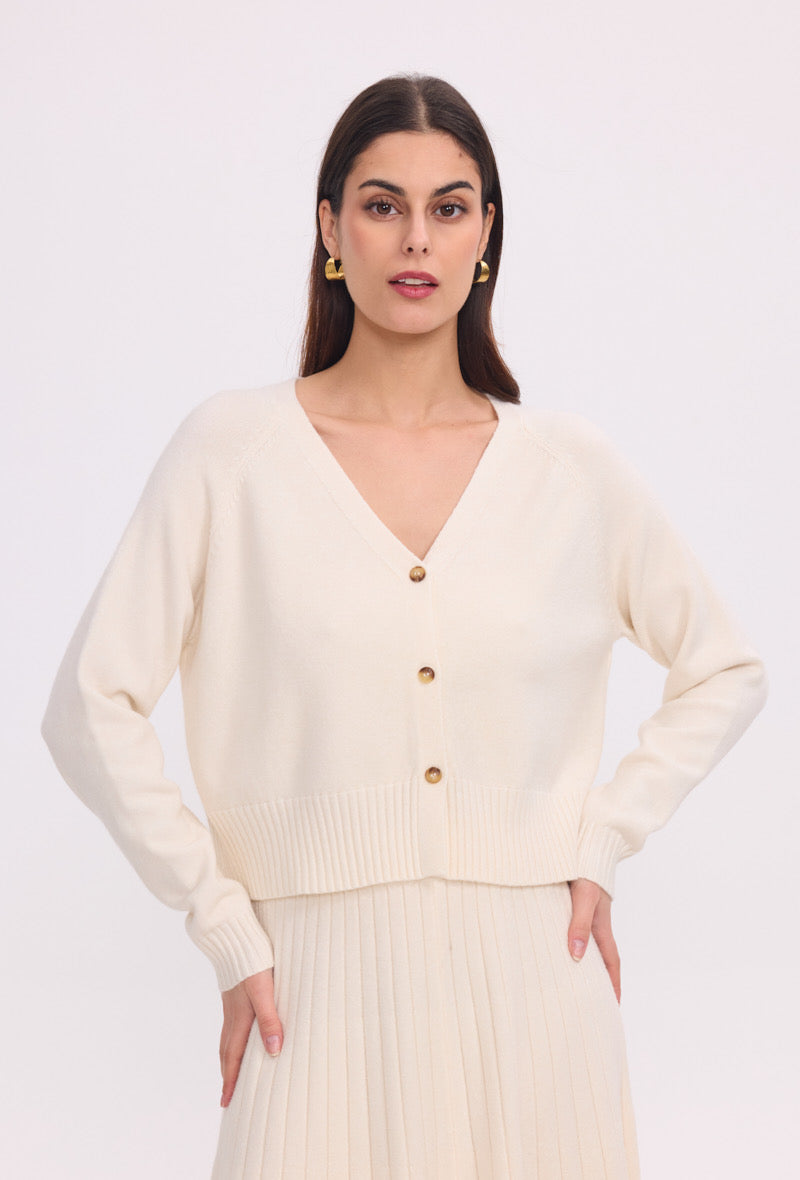 Helia Cream Cardigan
