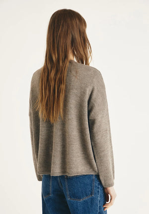 Beige Grenville Round-Neck Pullover