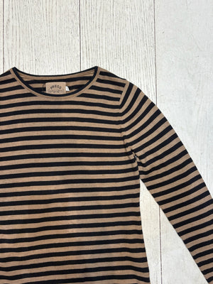 Beige Breton Stripe Long-Sleeve Tee