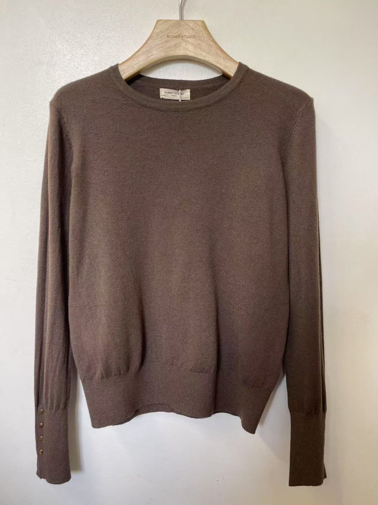 Brown Diega Round-Neck Pullover