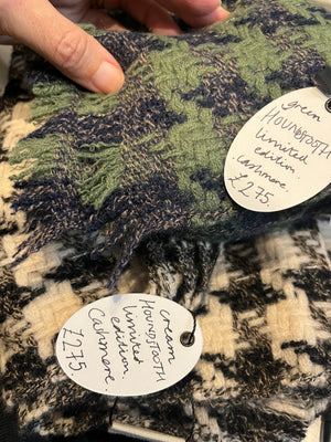 Houndstooth Cashmere Scarf