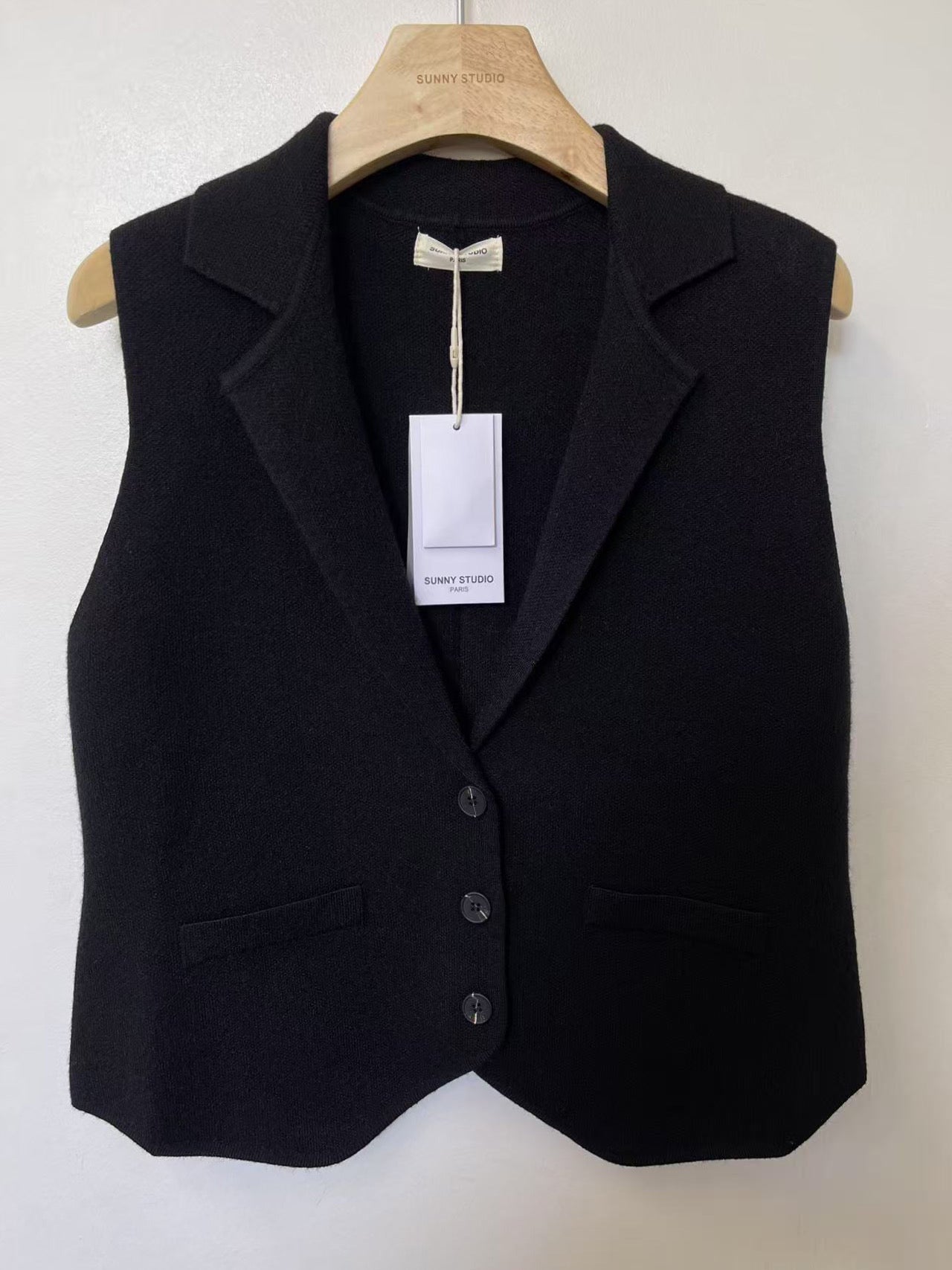 Diane Black Knit Waistcoat