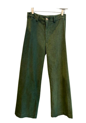 Green Pincord Sailor Pants