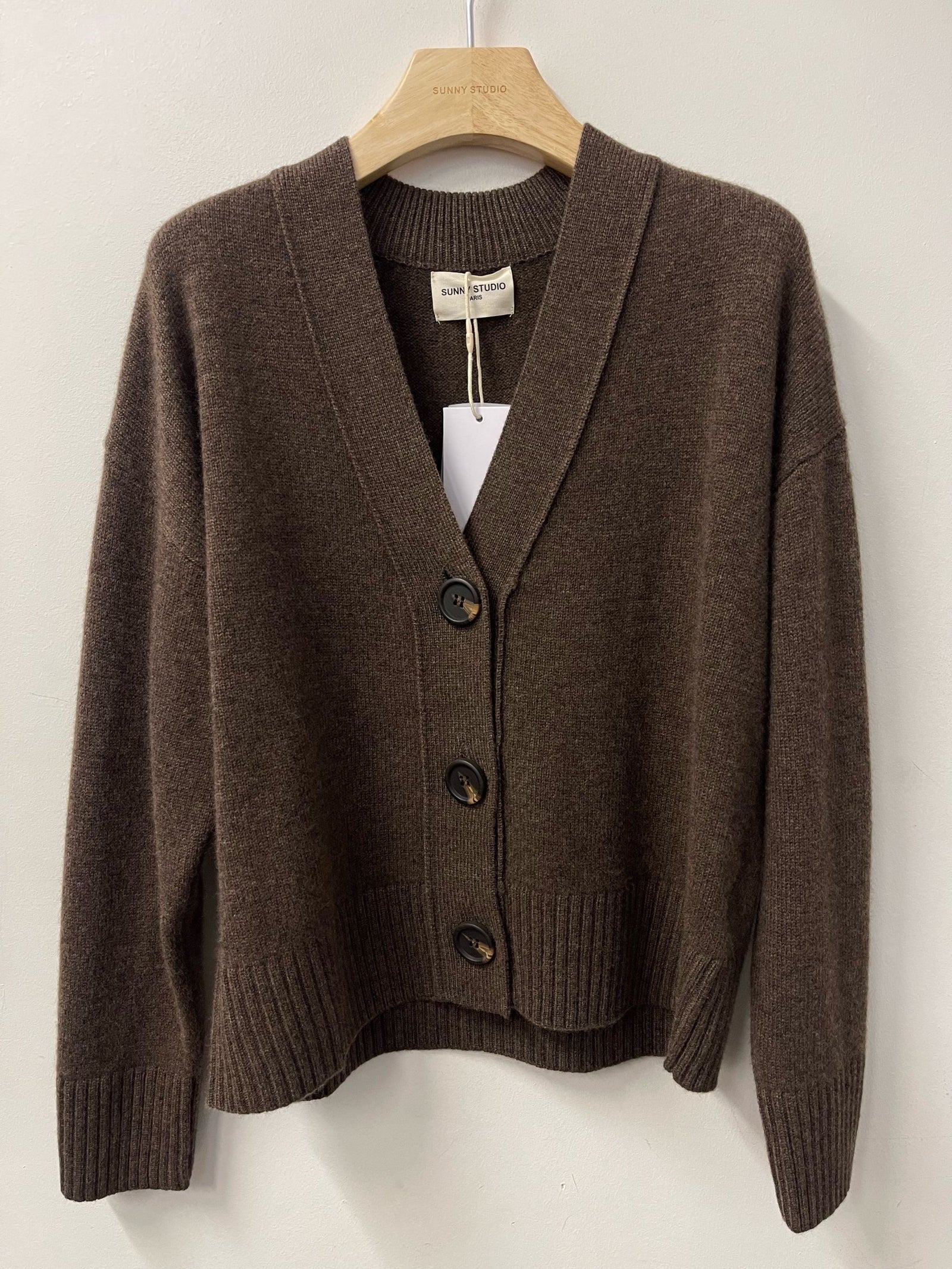 Marron Cecile Lambswool Cardigan