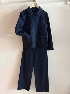 Pelli Navy Botanical Cotton Jacket