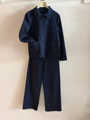 Navy O/D Botanical Sailor Tux Pants