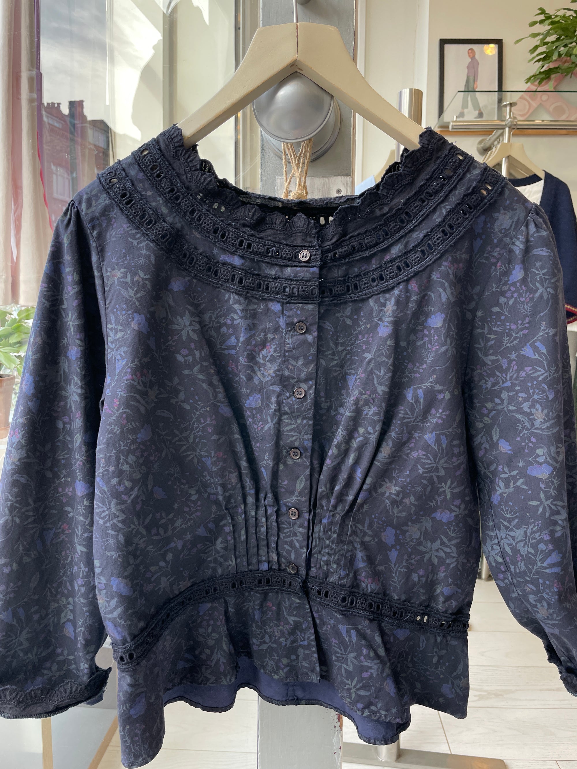 Blue O-D Sophie Blouse - PRESS Primrose Hill