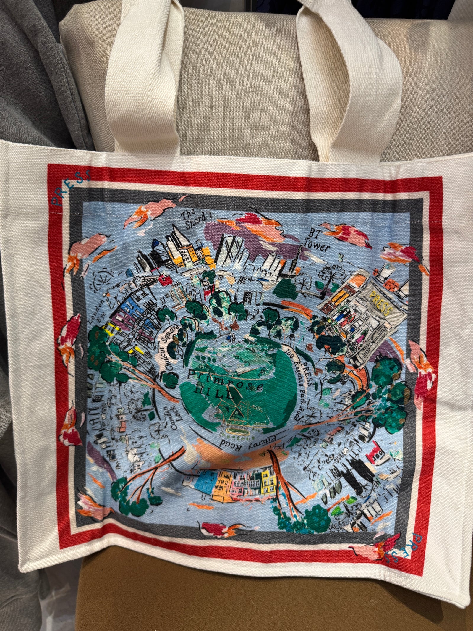 Blue Primrose Hill Tote Bag