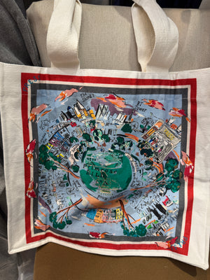Blue Primrose Hill Tote Bag