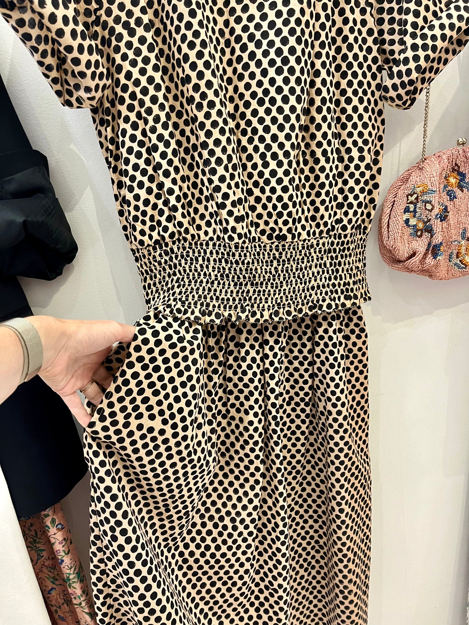 SARA Polka Dot Cotton Skirt