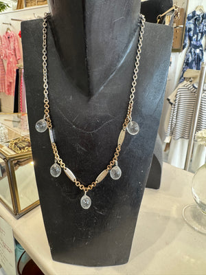 Vintage Pinchbeck Glass Drops Necklace