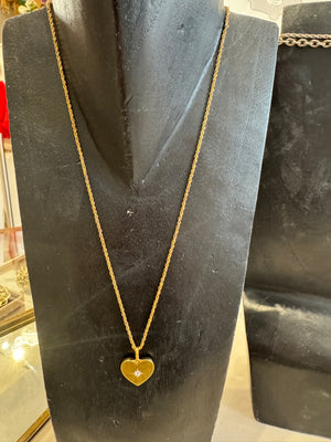 Vintage Gold-Plated Charm Pendant Necklace