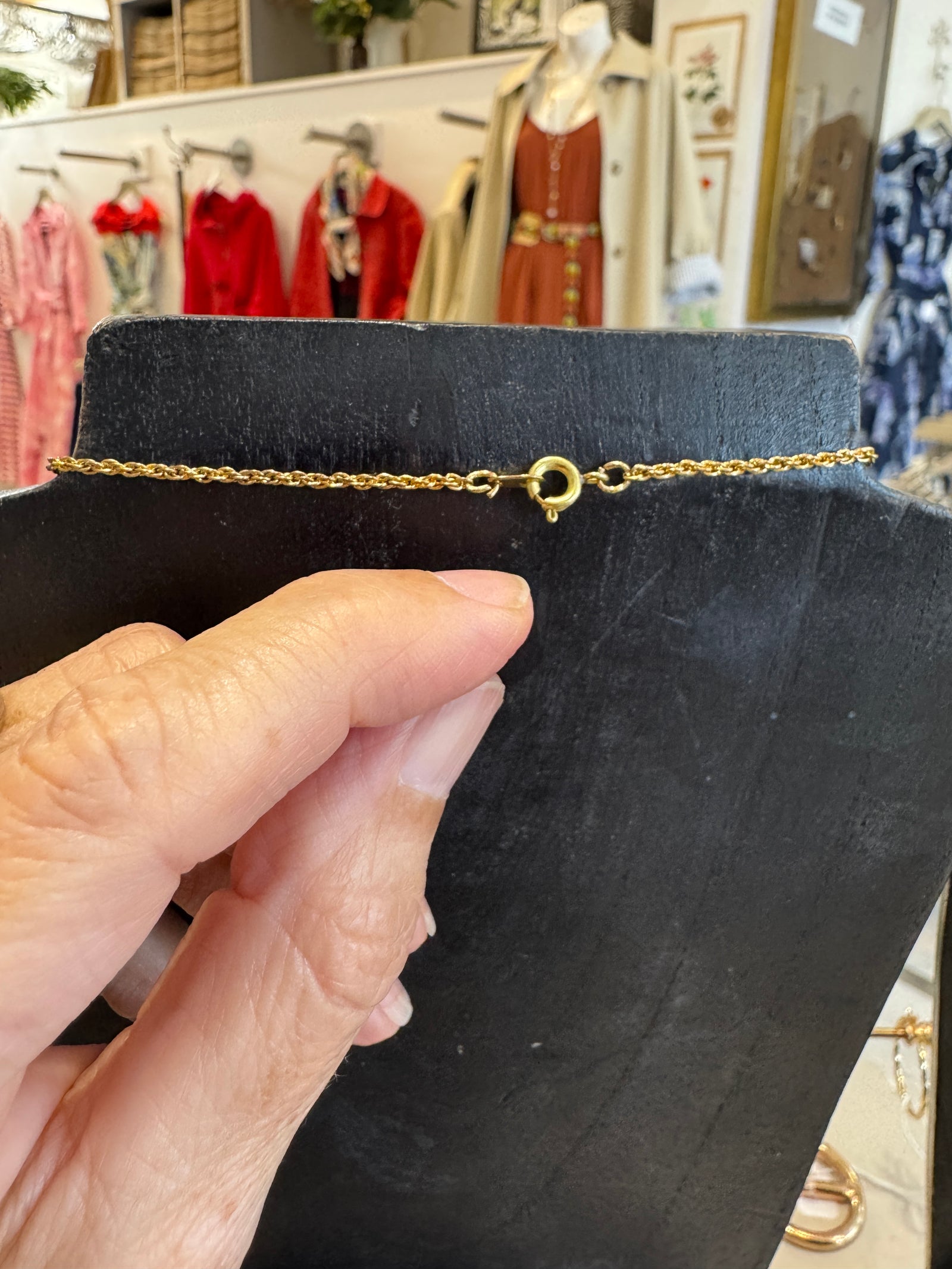 Vintage Gold-Plated Charm Pendant Necklace