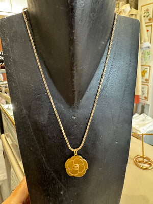 Vintage Gold-Plated Charm Pendant Necklace