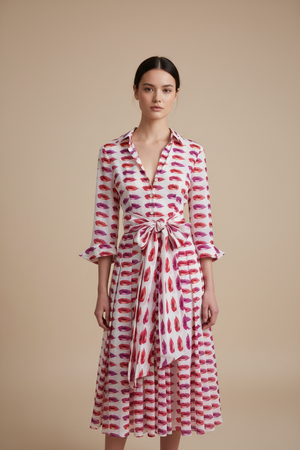Audrey 'Watercolour-Lips' Dress