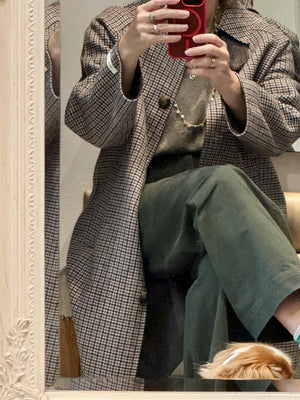 Wool Check Liv Coat