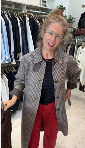 Wool Check Liv Coat