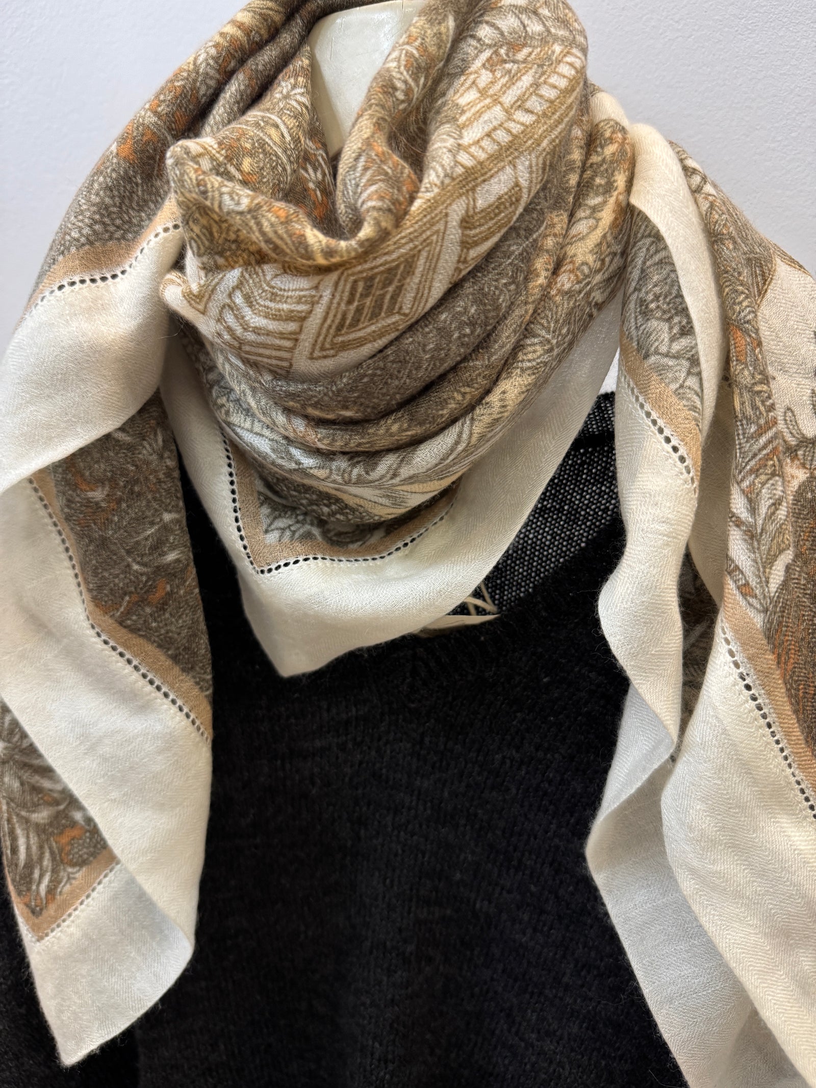 Printed Square Cashmere Scarf