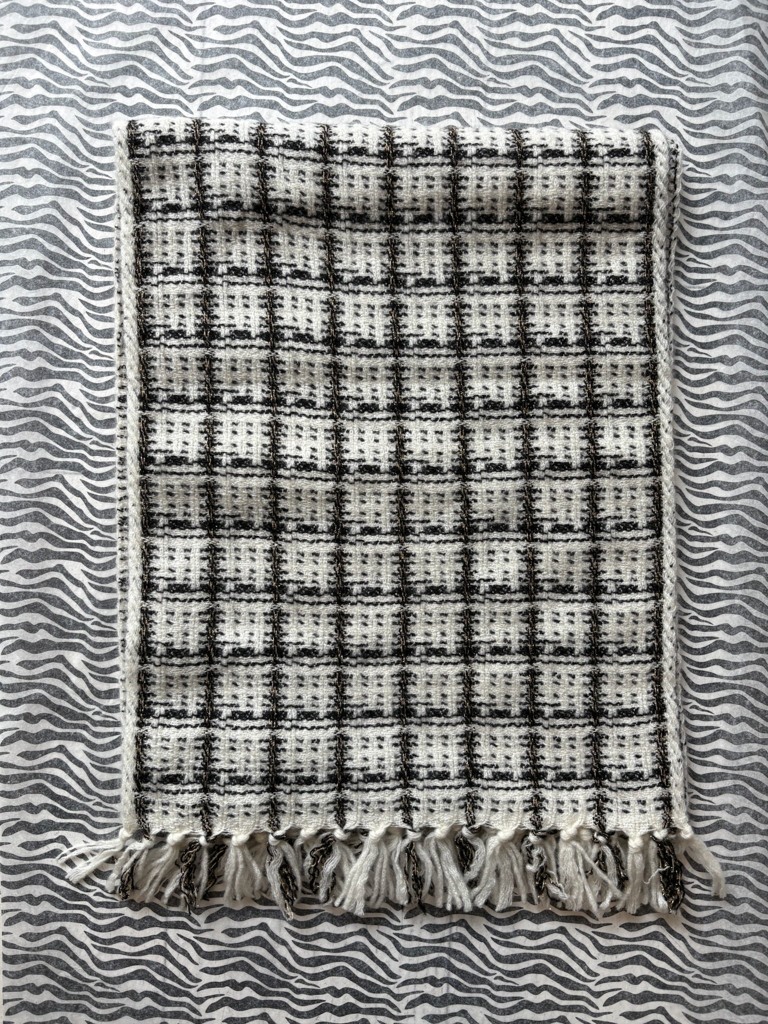 Check Cashmere Scarf