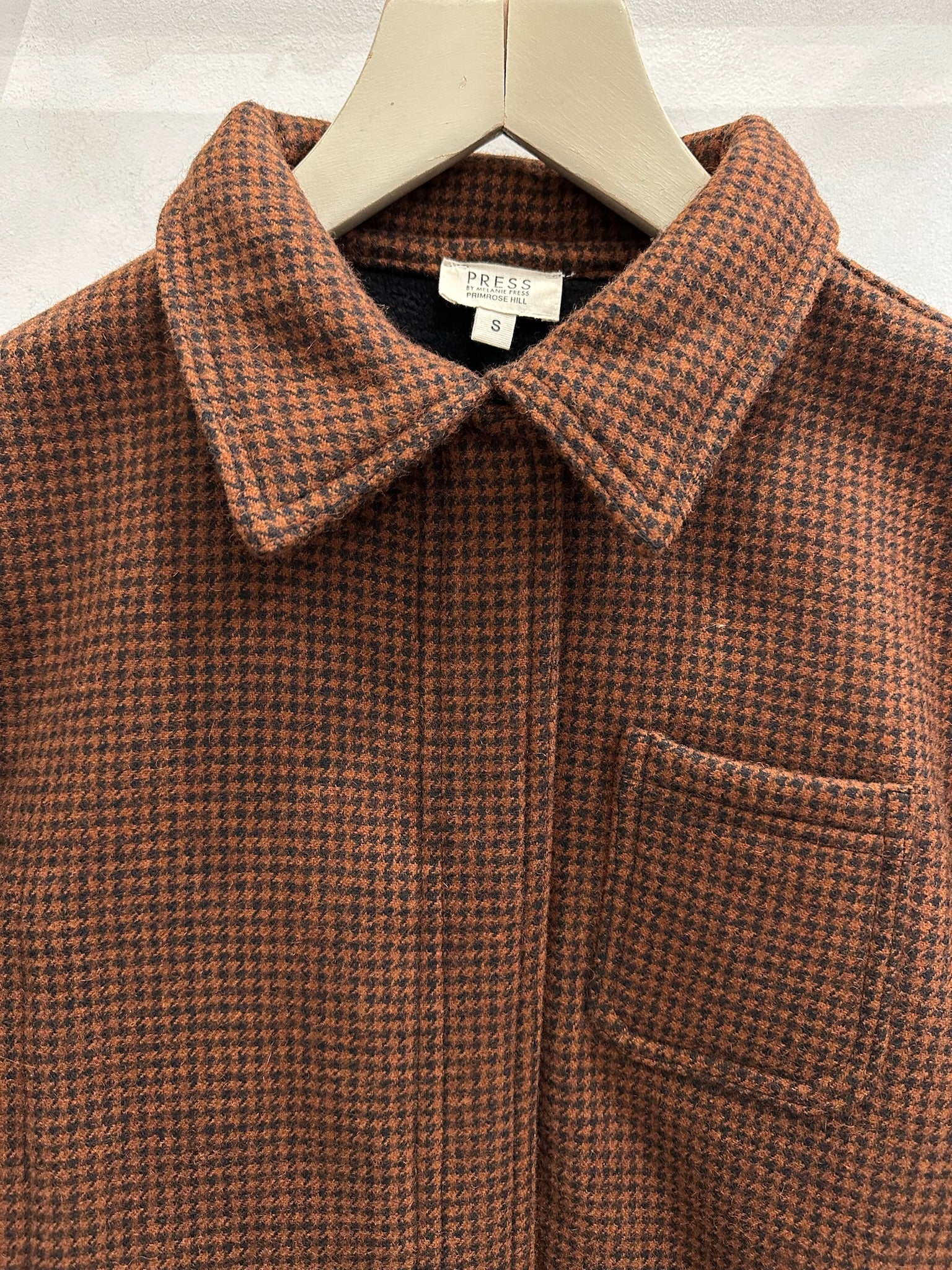 Pelli Wool Double-Face Houndstooth Check