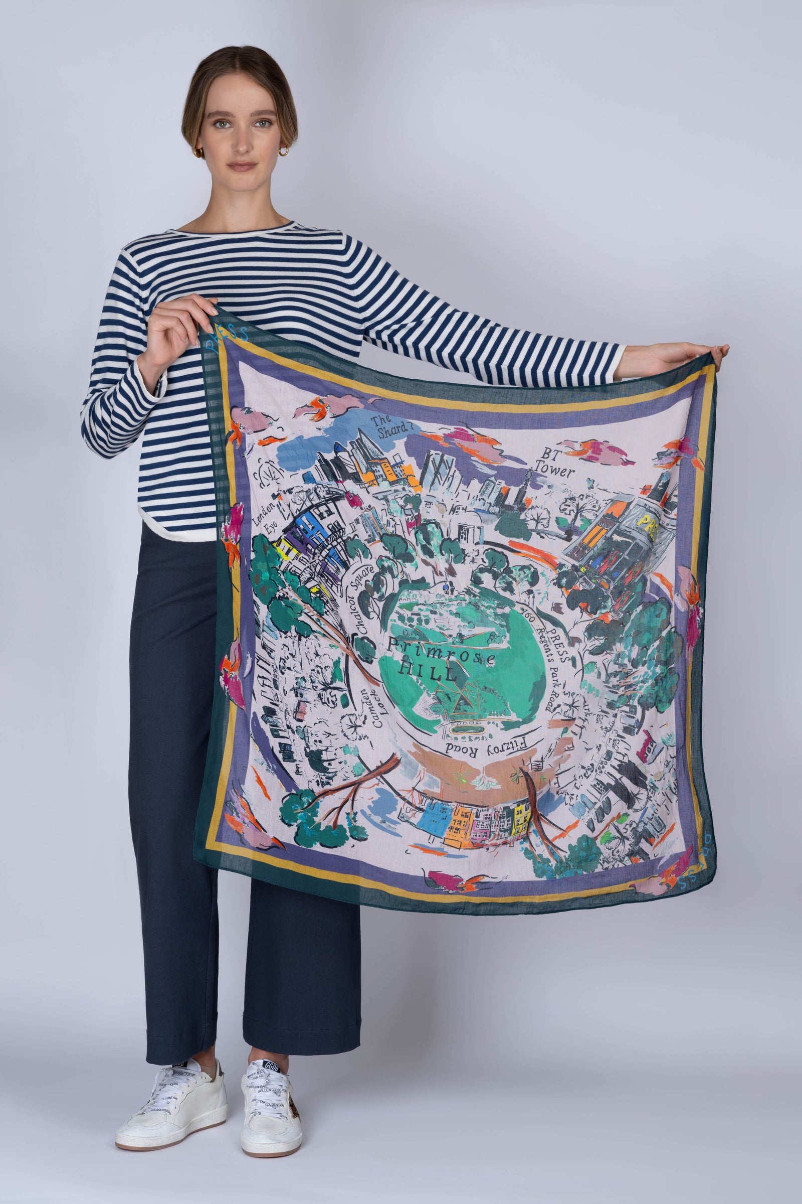 Primrose Hill Cotton Silk Scarf