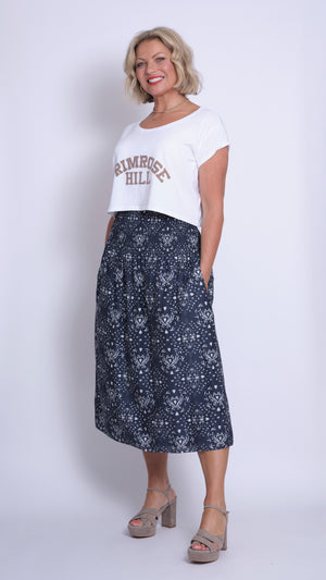 Heartwood Sara silk-cotton skirt